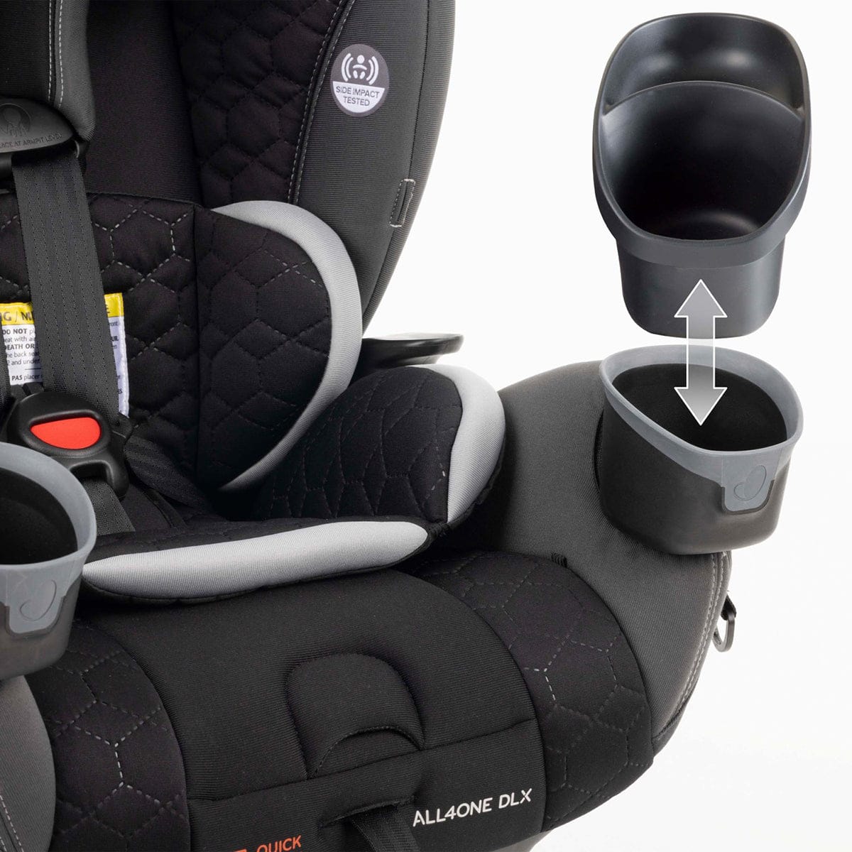 Evenflo EveryFit / All4One 3-in-1 Convertible Car Seat w/Quick Clean Cover - Kingsley Black - CS300212441