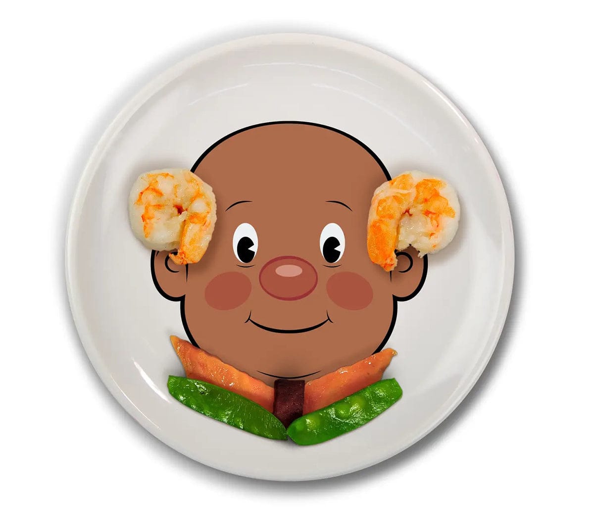 Fred & Friends Food Face Plate - Mr. Food - Brown - 5286054