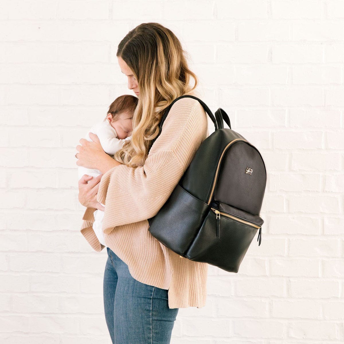 Freshly Picked Classic City Pack II Backpack Diaper Bag - Ebony - DBCIEBONYY