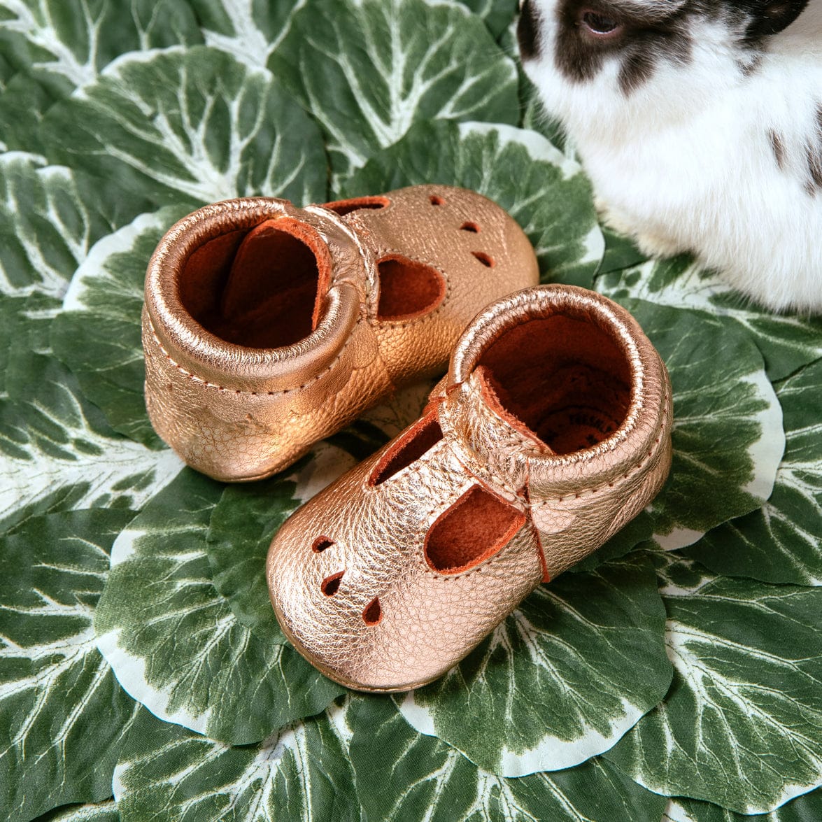 Freshly Picked Mary Janes, Size 3 - Rose Gold - FP12027-3