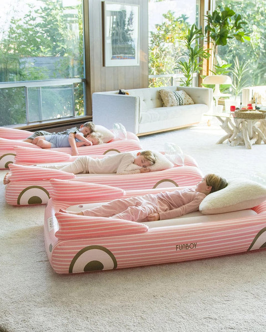 FUNBOY Kids Sleepover Air Mattress - Pink Convertible - BED-CONVERTIBLE