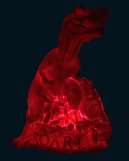 Goodnight Light Dino Lamp - Neon Pink