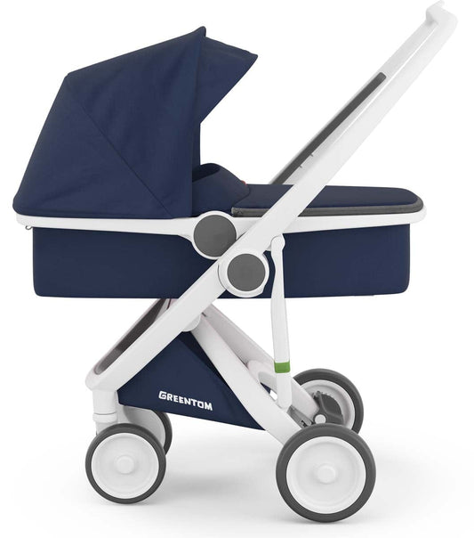 Greentom Carrycot Stroller - White/Blue - 8.71932E+12