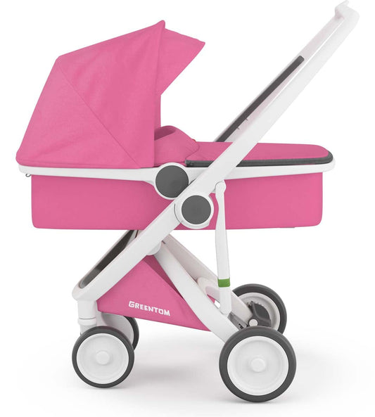 Greentom Carrycot Stroller - White/Pink - 8.71932E+12