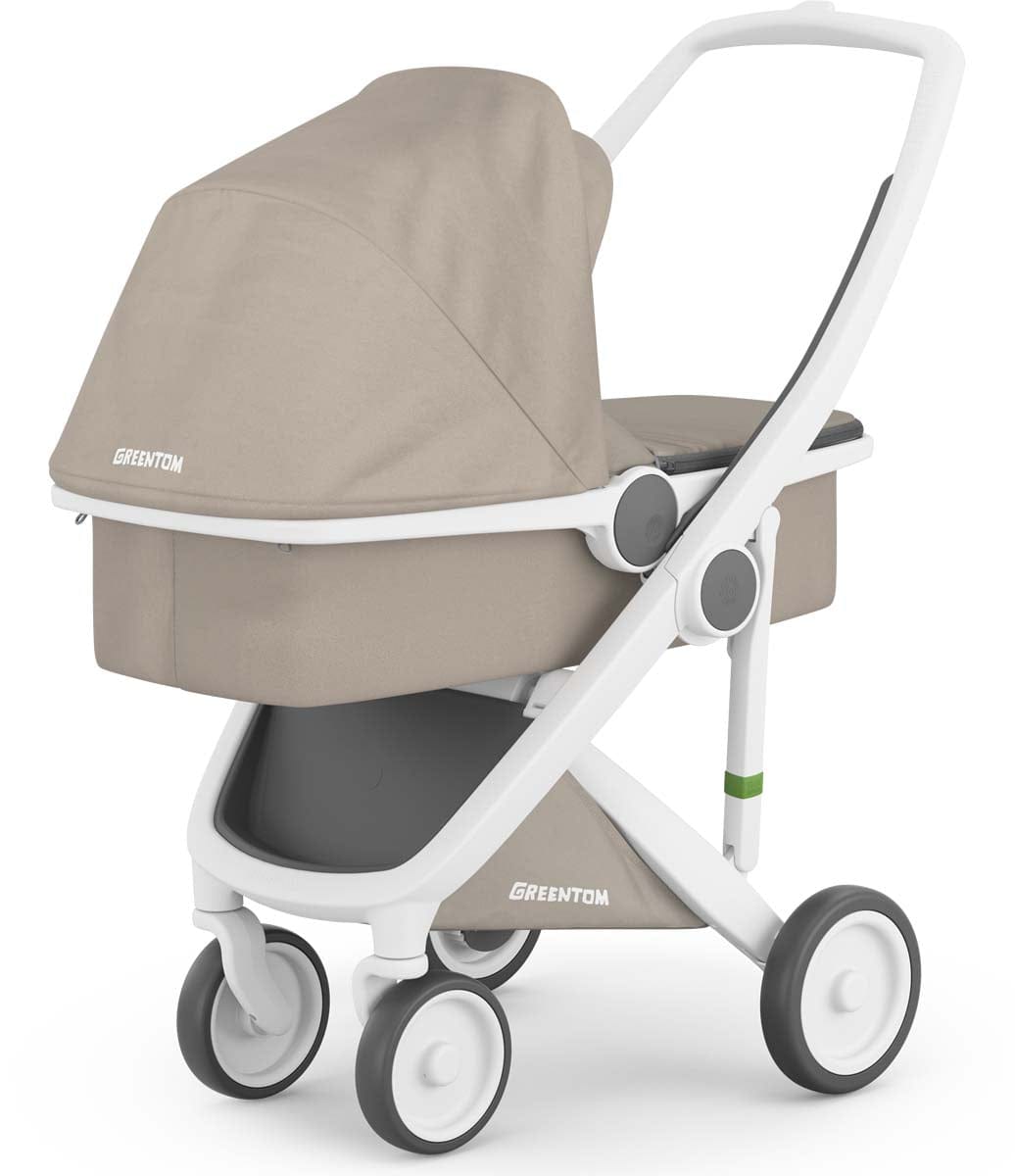 Greentom Carrycot Stroller - White/Sand - 8.71932E+12