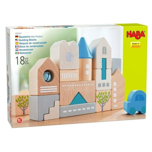 HABA Bad Rodach 18 Piece Wooden Building Blocks - 305531