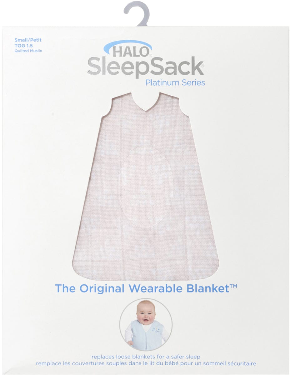 Halo SleepSack Quilted Muslin Wearable Blanket - Pyramid Pink (Medium) - 4071-HALO