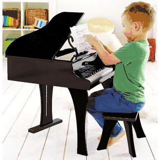 Hape Happy Grand Piano in Black - E0320