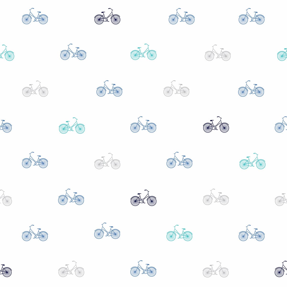 Hello Spud Organic Cotton Fitted Crib Sheet - Blue Bicycles - HS-FCST-000010