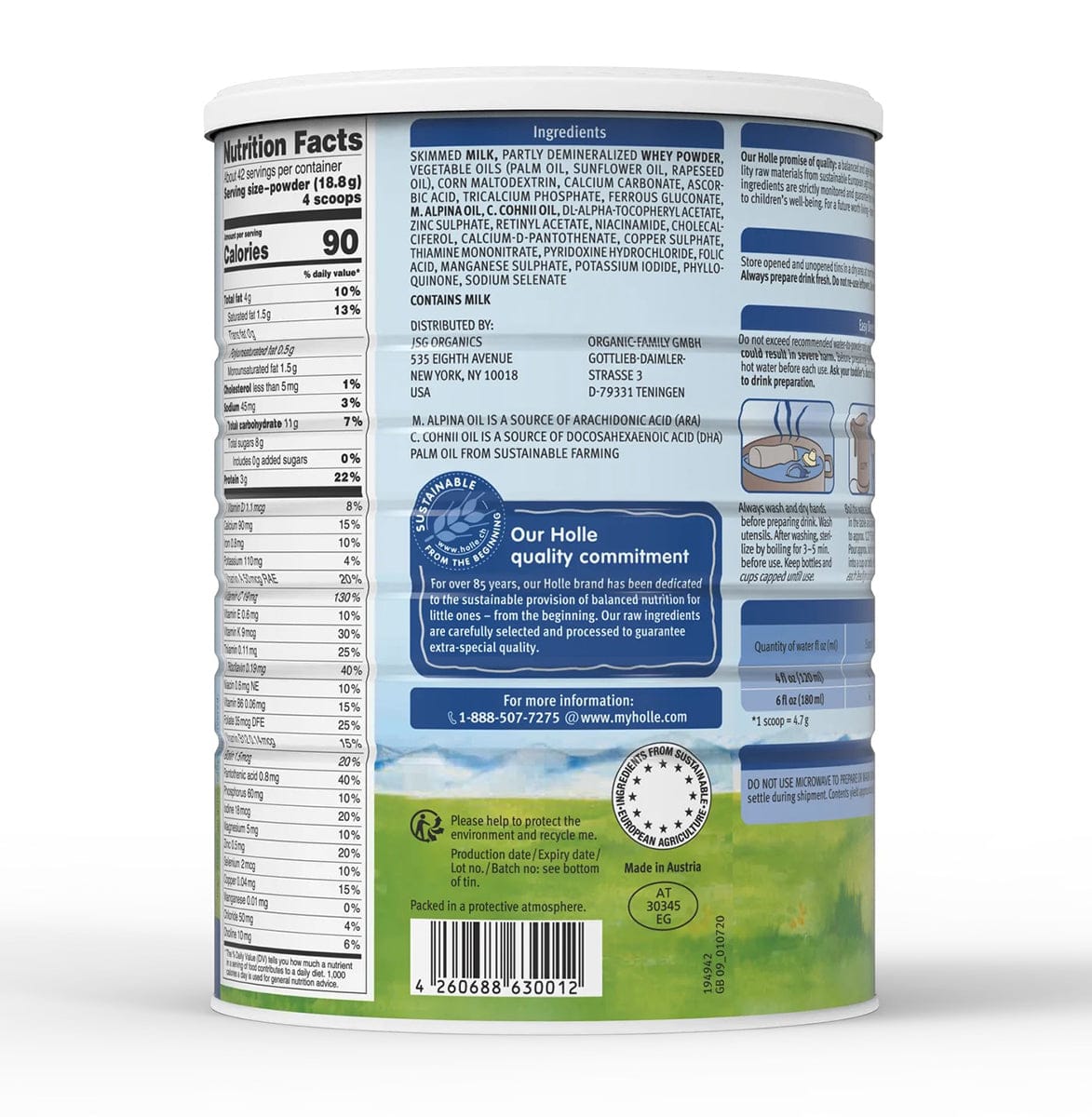 Holle Stage 3: Cow Milk Toddler Drink - 1 Year & up - 4.26069E+12