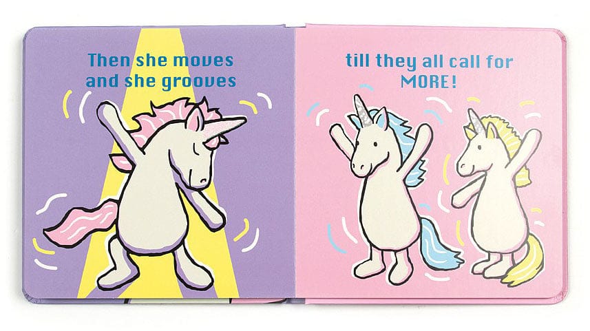 Jellycat Una The Unicorn Who Loves To Dance Book - BK4UNA