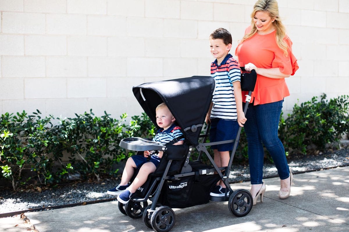 Joovy Caboose Too Ultralight Sit And Stand Tandem Double Stroller - Graphite / Black - 8177-J