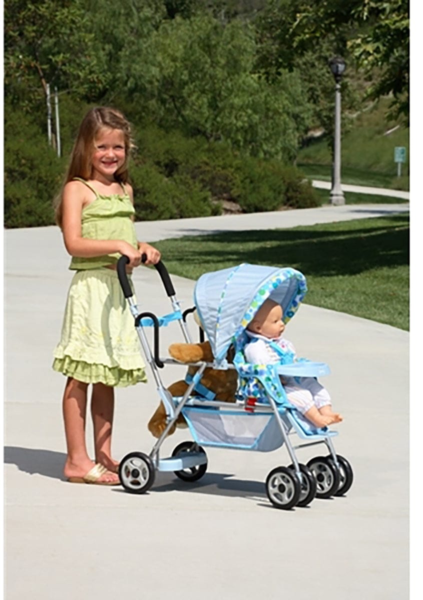 Joovy Toy Caboose Stroller - Blue Dot - 43