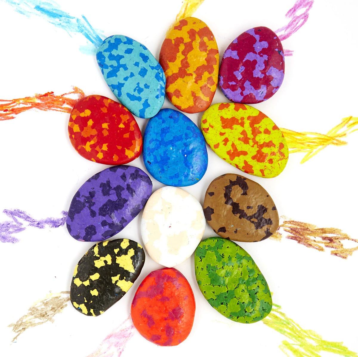 Kid Made Modern Rock Crayons (Set of 12) - K021