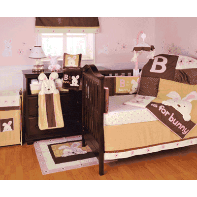 KidsLine B Is For Bunny 4 Piece Crib Bedding Set - 7130BED4