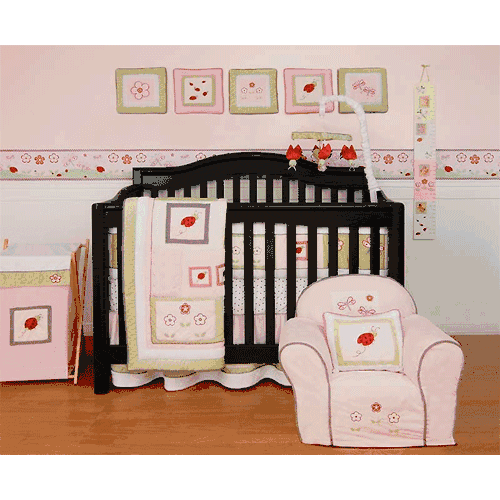 KidsLine Lady Bug 6 Piece Crib Bedding Set - 7001beds
