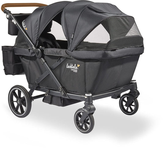 Larktale Caravan Coupe Quad (4 Seater) Stroller Wagon - Byron Black - LK51039