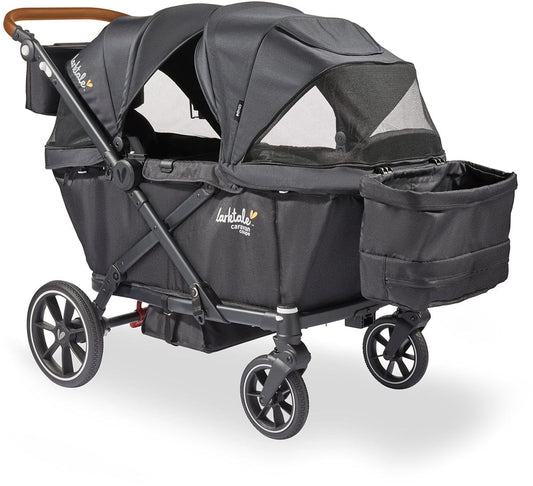 Larktale Caravan Coupe V2 (2 Seater) Stroller Wagon - Byron Black - LK51029