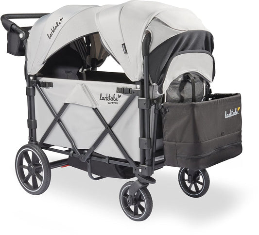 Larktale Caravan V3 (2 Seater) Stroller Wagon - Avalon Gray - LK50040