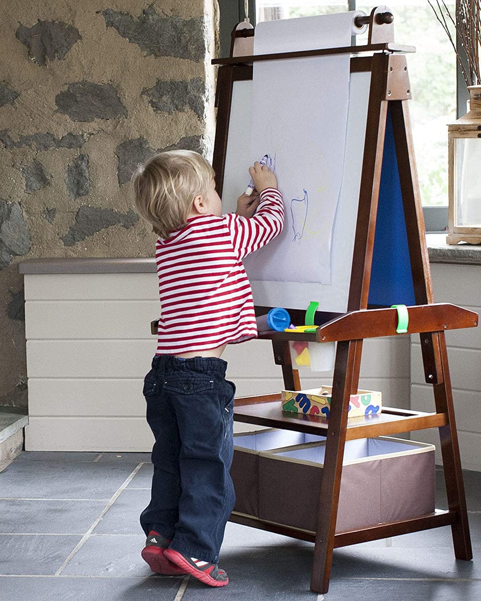 Little Partners Deluxe Learn 'N Play Art Center Easel - Espresso