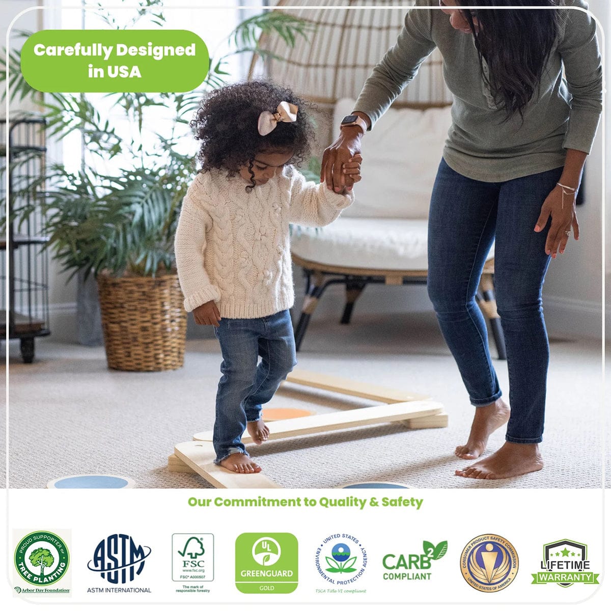 Little Partners Balance Beam Kit - Natural - LP07801