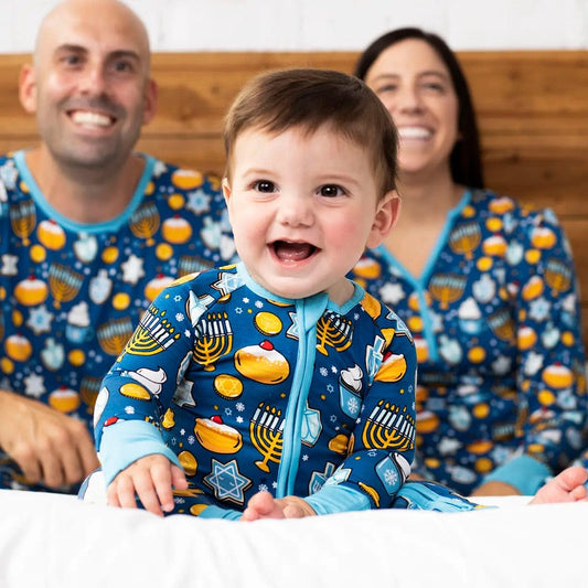 Little Sleepies Bamboo Viscose Zippy - Hanukkah Sweets, 0 - 3 months