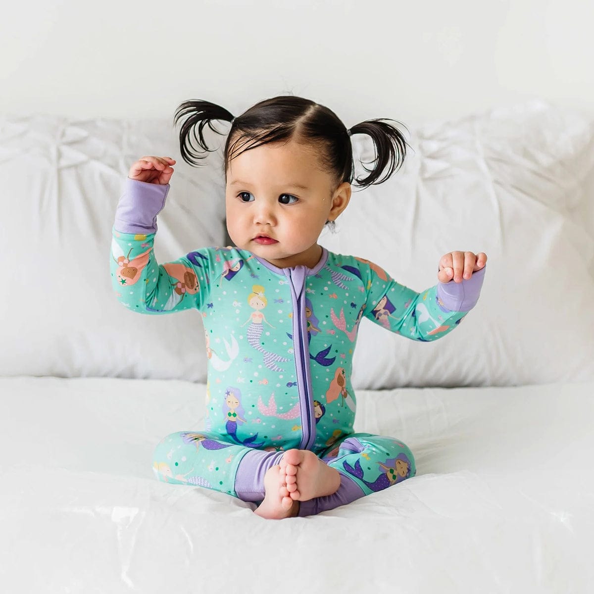 Little Sleepies Bamboo Viscose Zippy - Mermaid Magic, 3 - 6 months