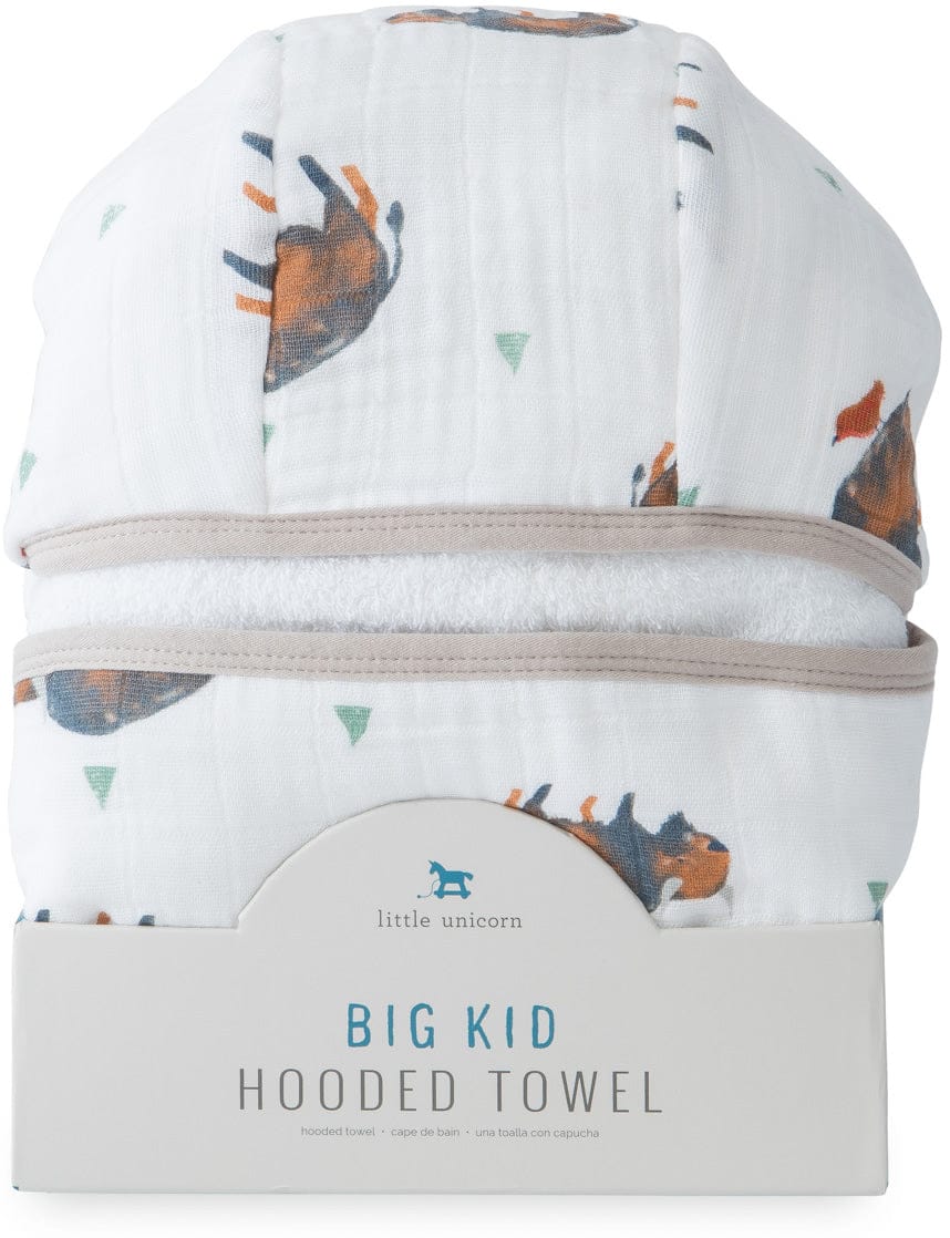 Little Unicorn Cotton Big Kid Hooded Towel - Bison - UH0203
