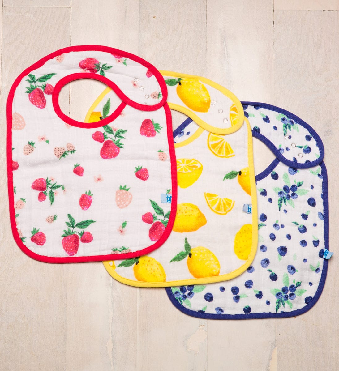 Little Unicorn Cotton Classic Bib 3-Pack - Berry Lemonade - UF0003