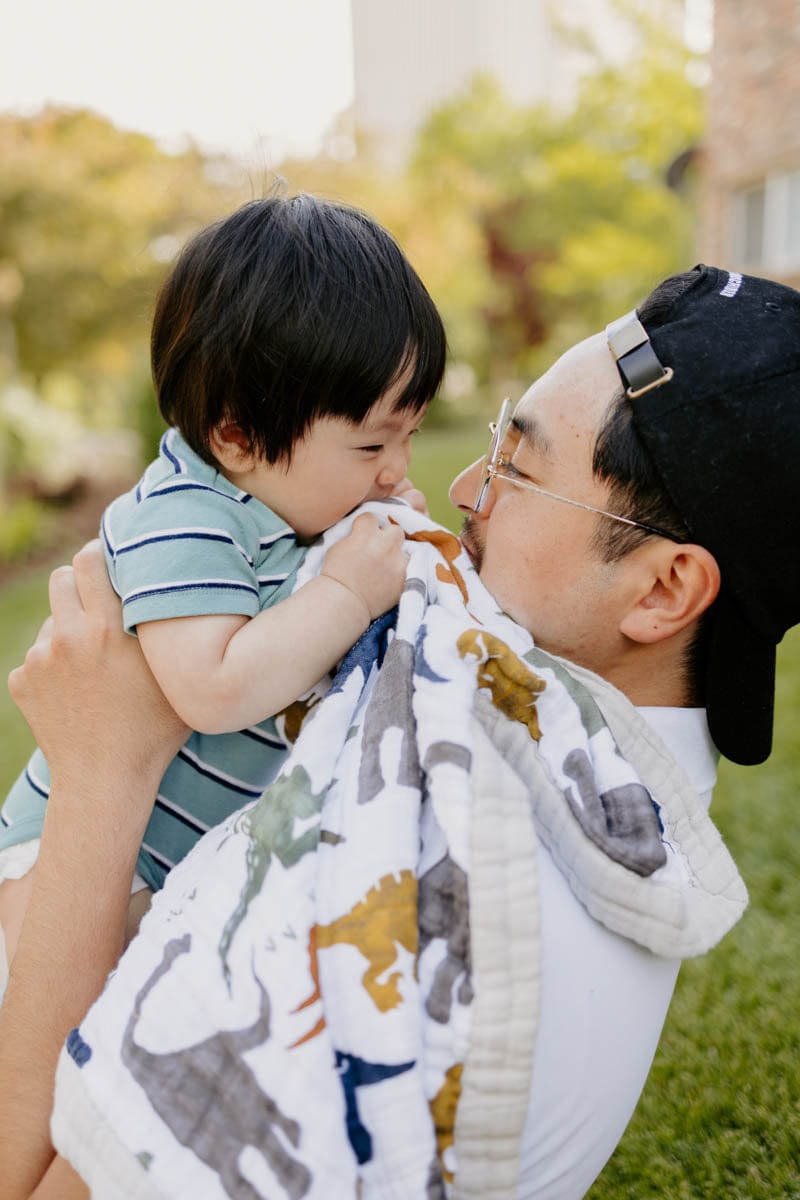 Little Unicorn Cotton Muslin Baby Blanket - Dino Friends