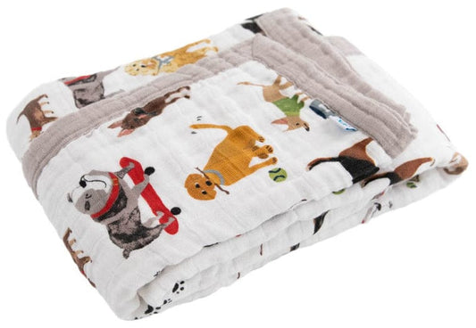 Little Unicorn Cotton Muslin Baby Blanket - Woof - UB2109