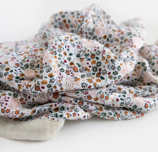 Little Unicorn Cotton Muslin Baby Quilt - Pressed Petals - UB2118