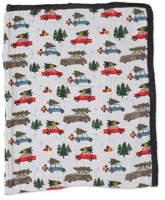 Little Unicorn Cotton Muslin Big Kid Quilt - Holiday Haul