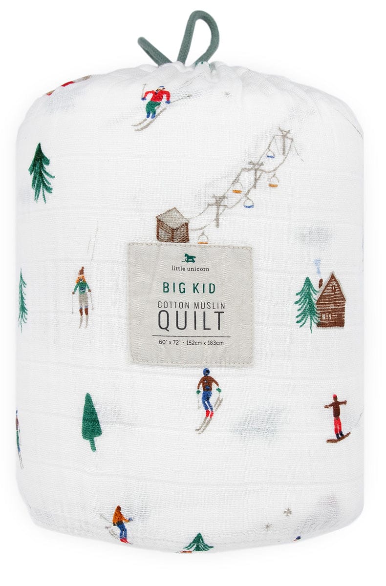 Little Unicorn Cotton Muslin Big Kid Quilt - Powder Party