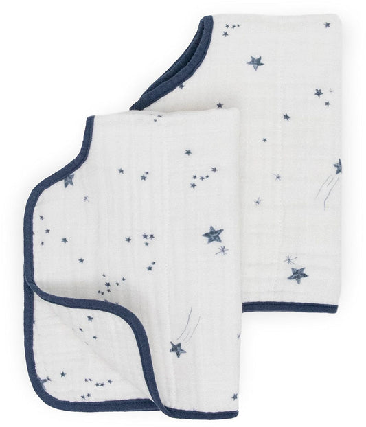 Little Unicorn Cotton Muslin Burp Cloth 2 Pack - Shooting Stars