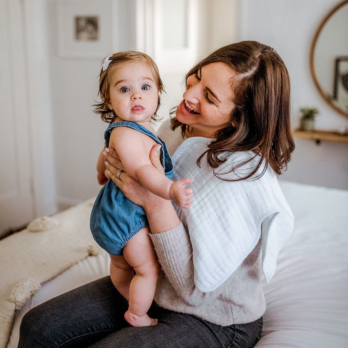 Little Unicorn Cotton Muslin Burp Cloth 2 Pack - White - UF0900