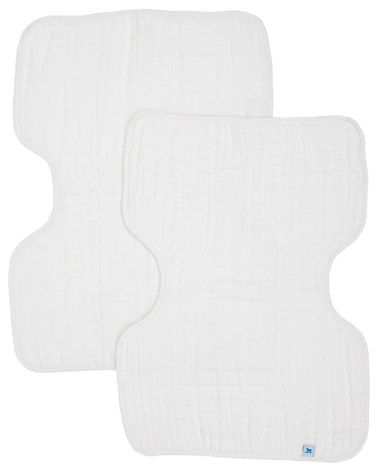 Little Unicorn Cotton Muslin Burp Cloth 2 Pack - White - UF0900