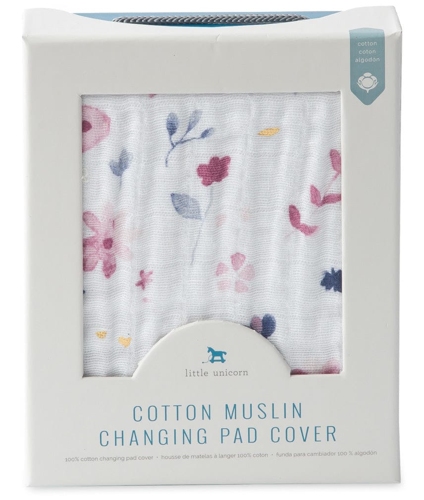 Little Unicorn Cotton Muslin Changing Pad Cover - Fairy Garden - UN0523