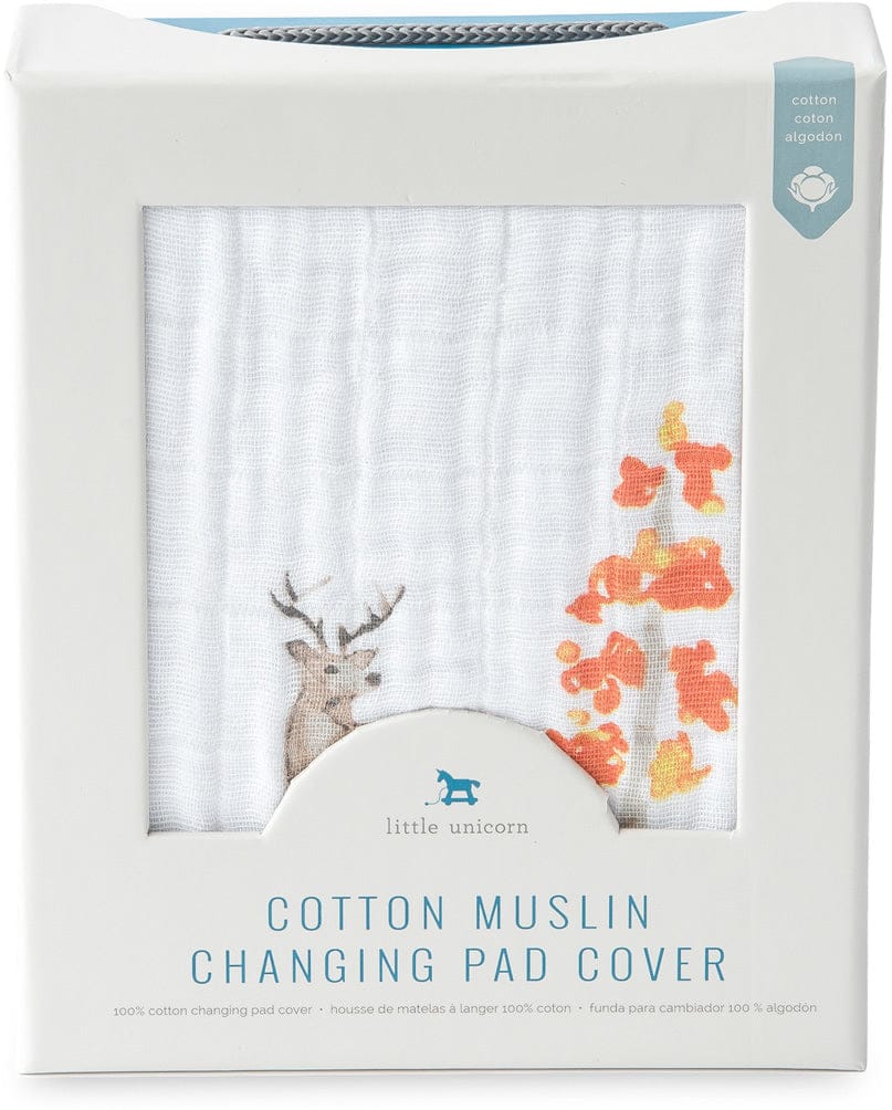 Little Unicorn Cotton Muslin Changing Pad Cover - Oh Deer - UN0520