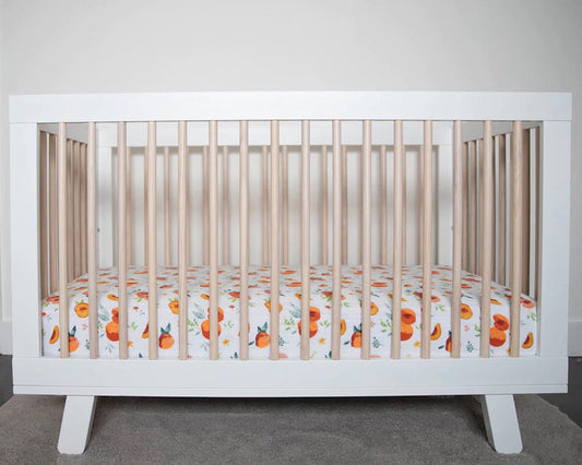 Little Unicorn Cotton Muslin Fitted Crib Sheet - Georgia Peach