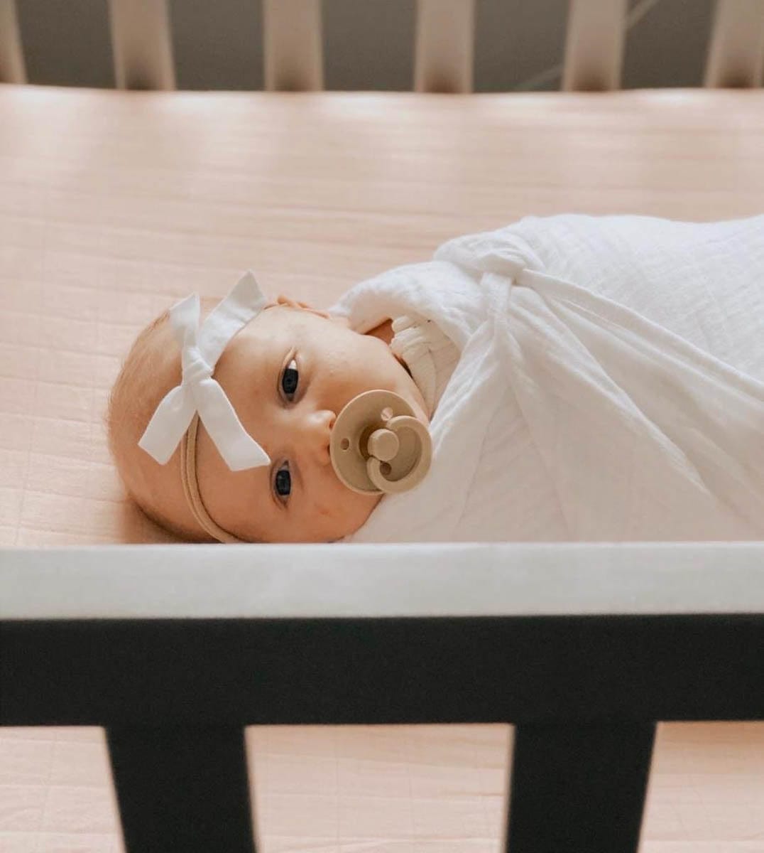 Little Unicorn Cotton Muslin Fitted Crib Sheet - Rose Petal