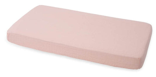 Little Unicorn Cotton Muslin Fitted Crib Sheet - Rose Petal