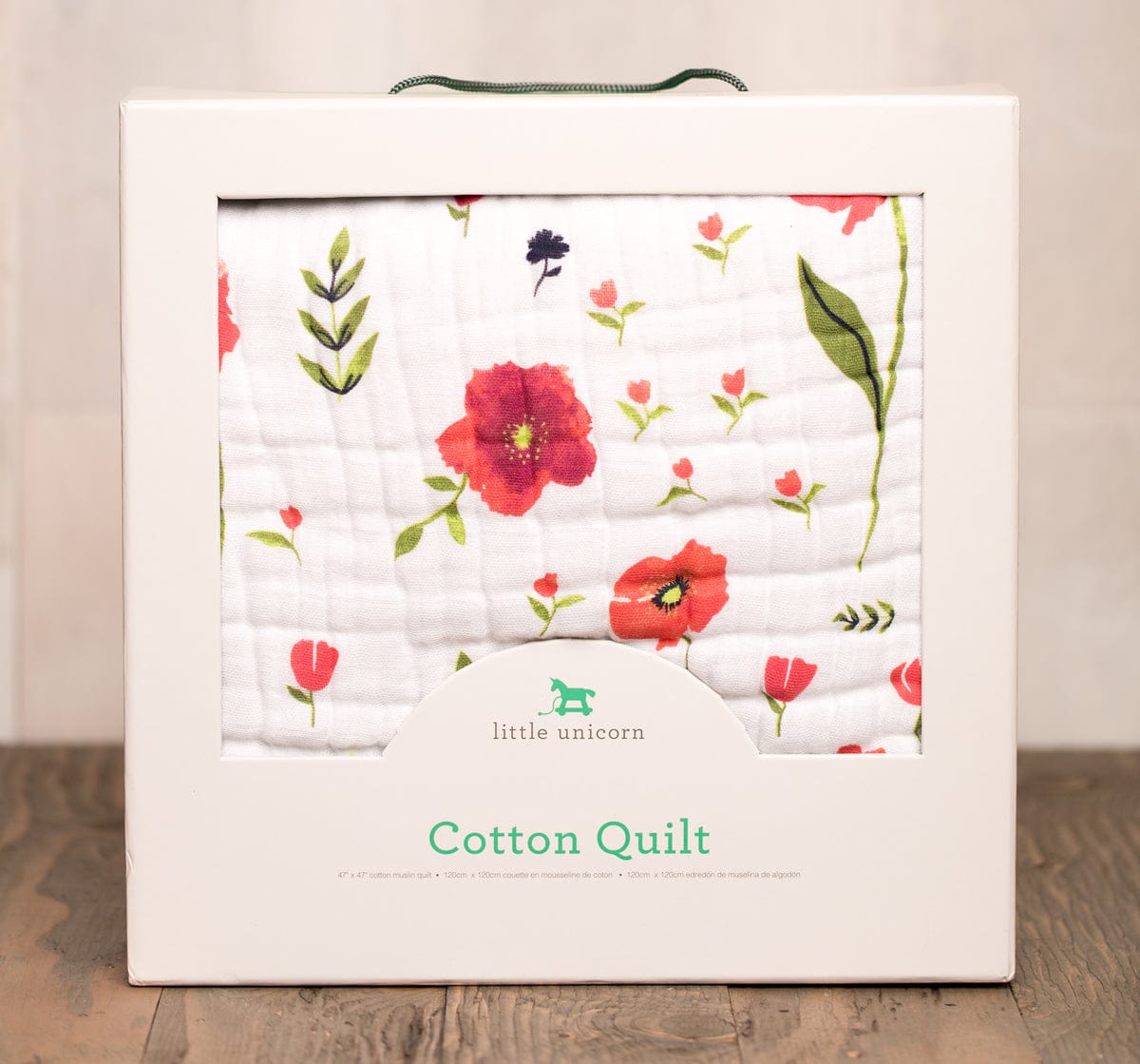 Little Unicorn Cotton Muslin Quilt - Summer Poppy