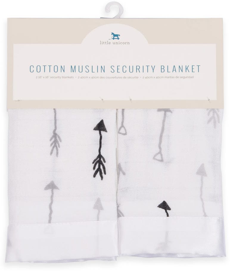 Little Unicorn Cotton Muslin Security Blanket, 2-Pack - Arrow