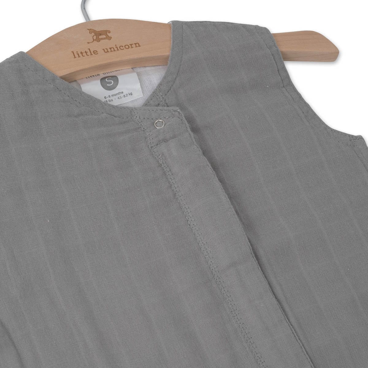 Little Unicorn Cotton Muslin Sleep Bag Medium - Nickel - UC0121M