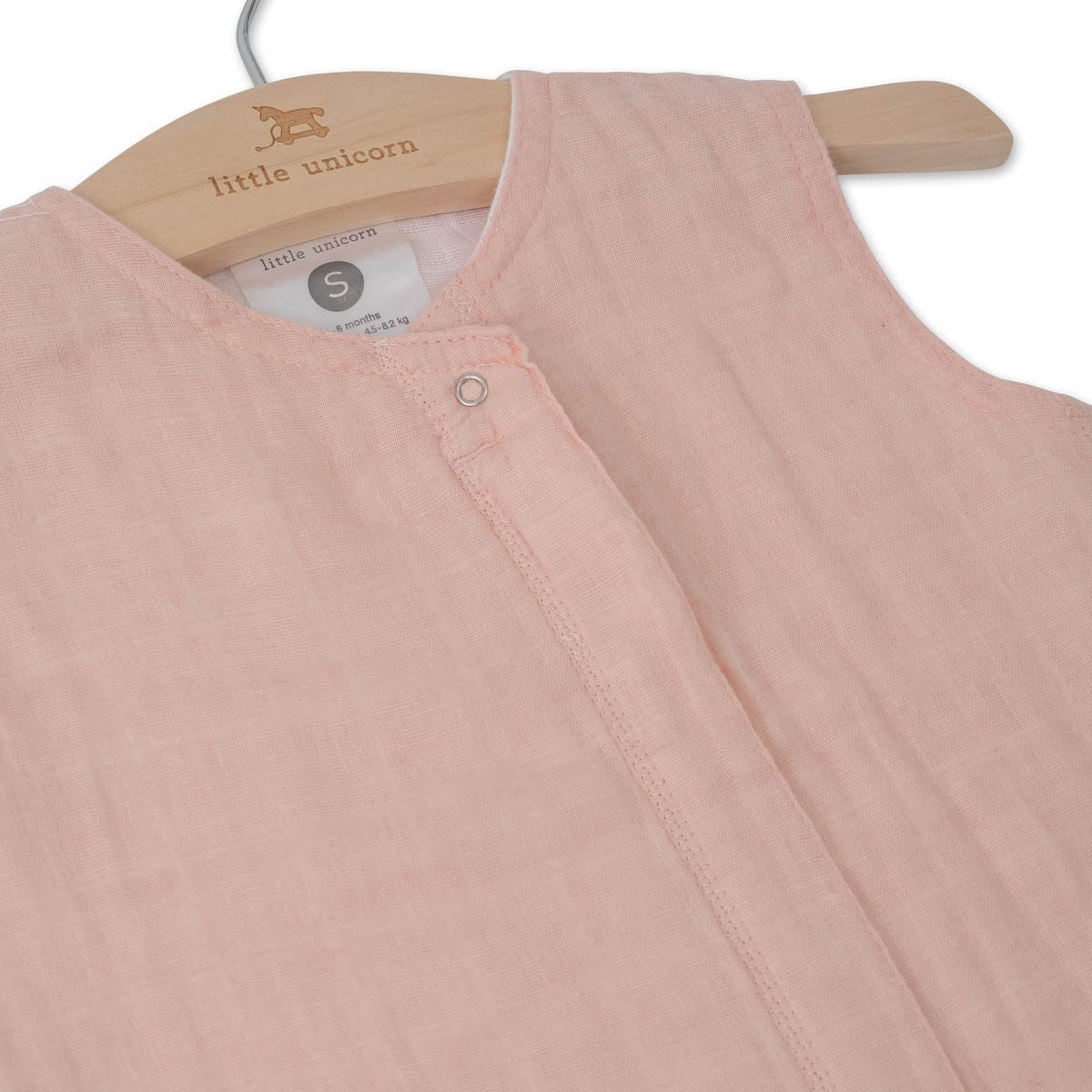 Little Unicorn Cotton Muslin Sleep Bag Medium - Rose Petal - UC0118M