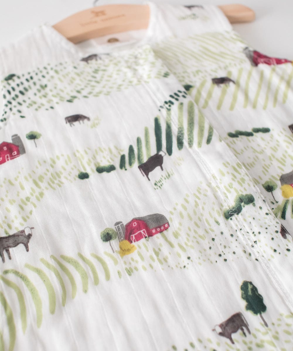 Little Unicorn Cotton Muslin Sleep Bag, Small - Rolling Hills - UC0009S