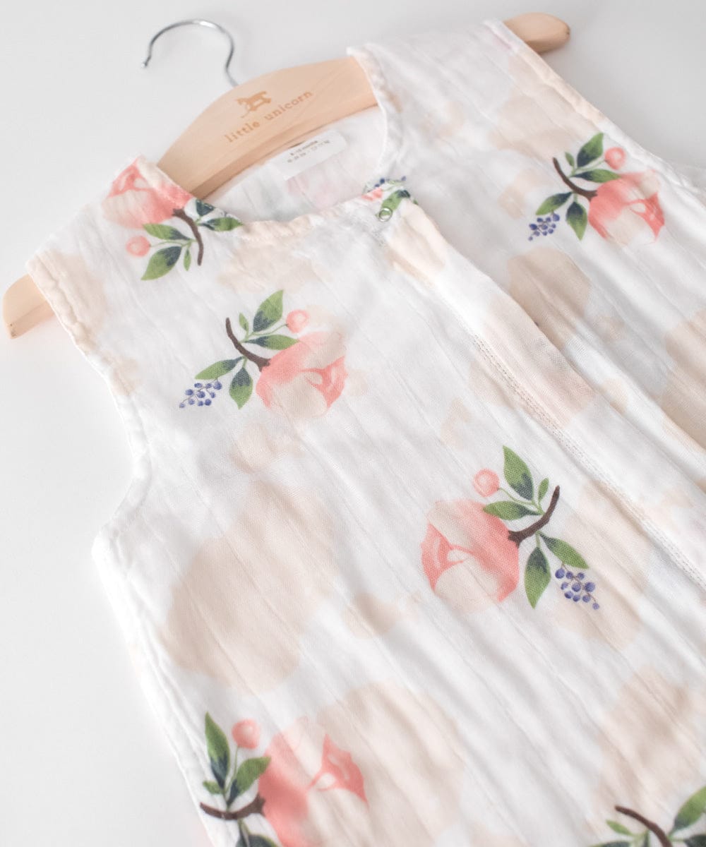 Little Unicorn Cotton Muslin Sleep Bag, Small - Watercolor Rose - UC0002S