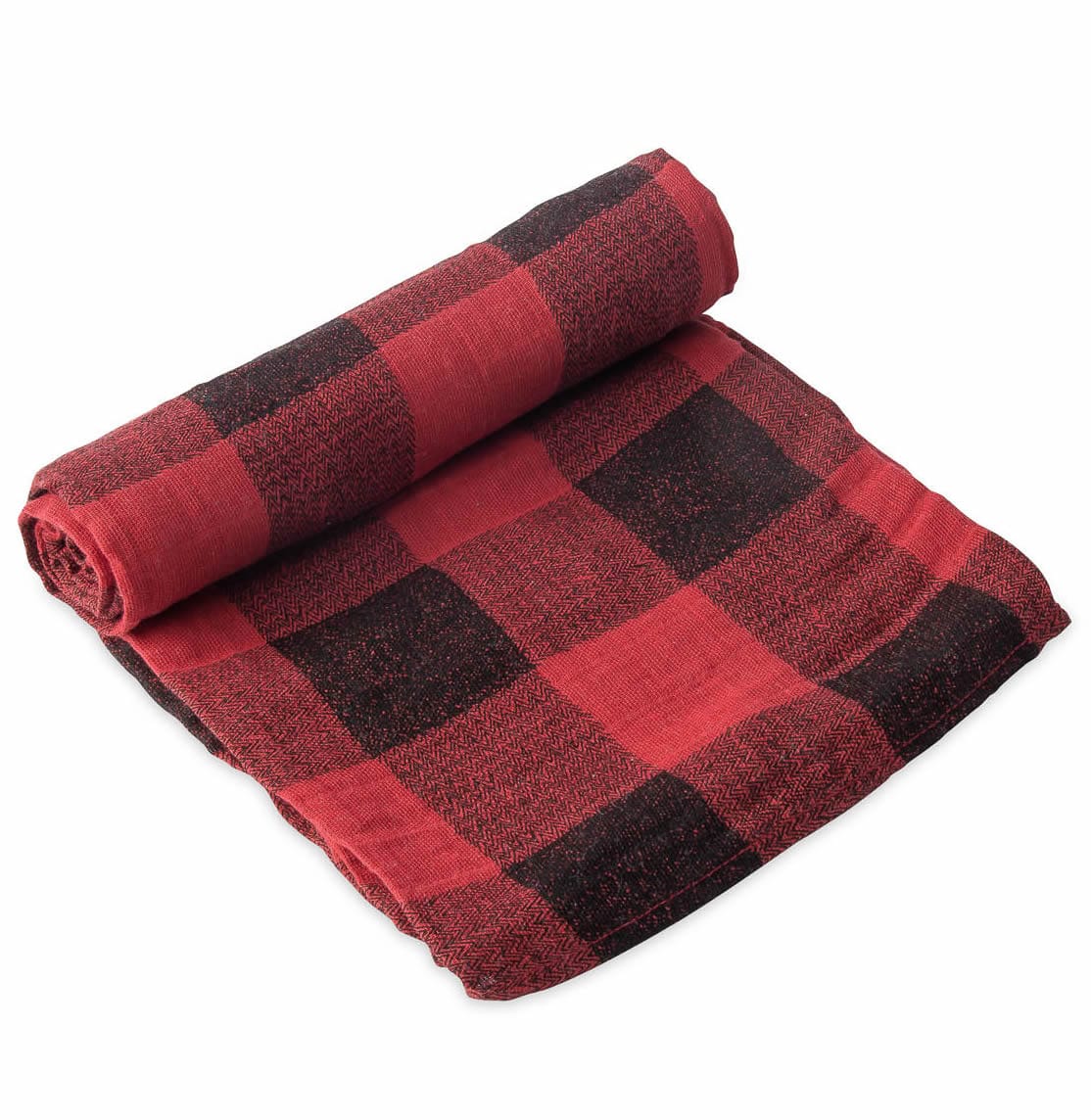 Little Unicorn Cotton Muslin Swaddle - Red Plaid