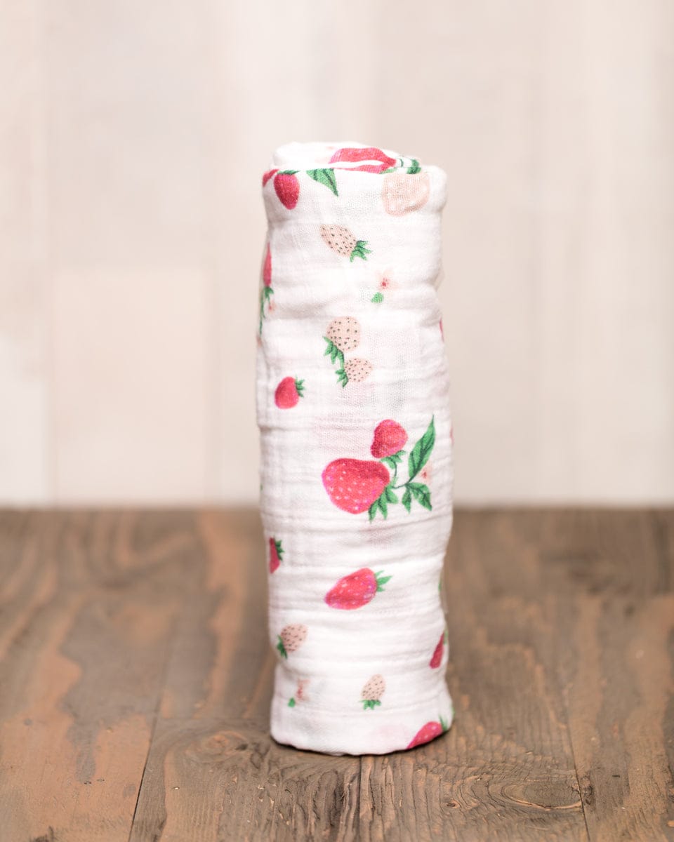 Little Unicorn Cotton Muslin Swaddle - Strawberry
